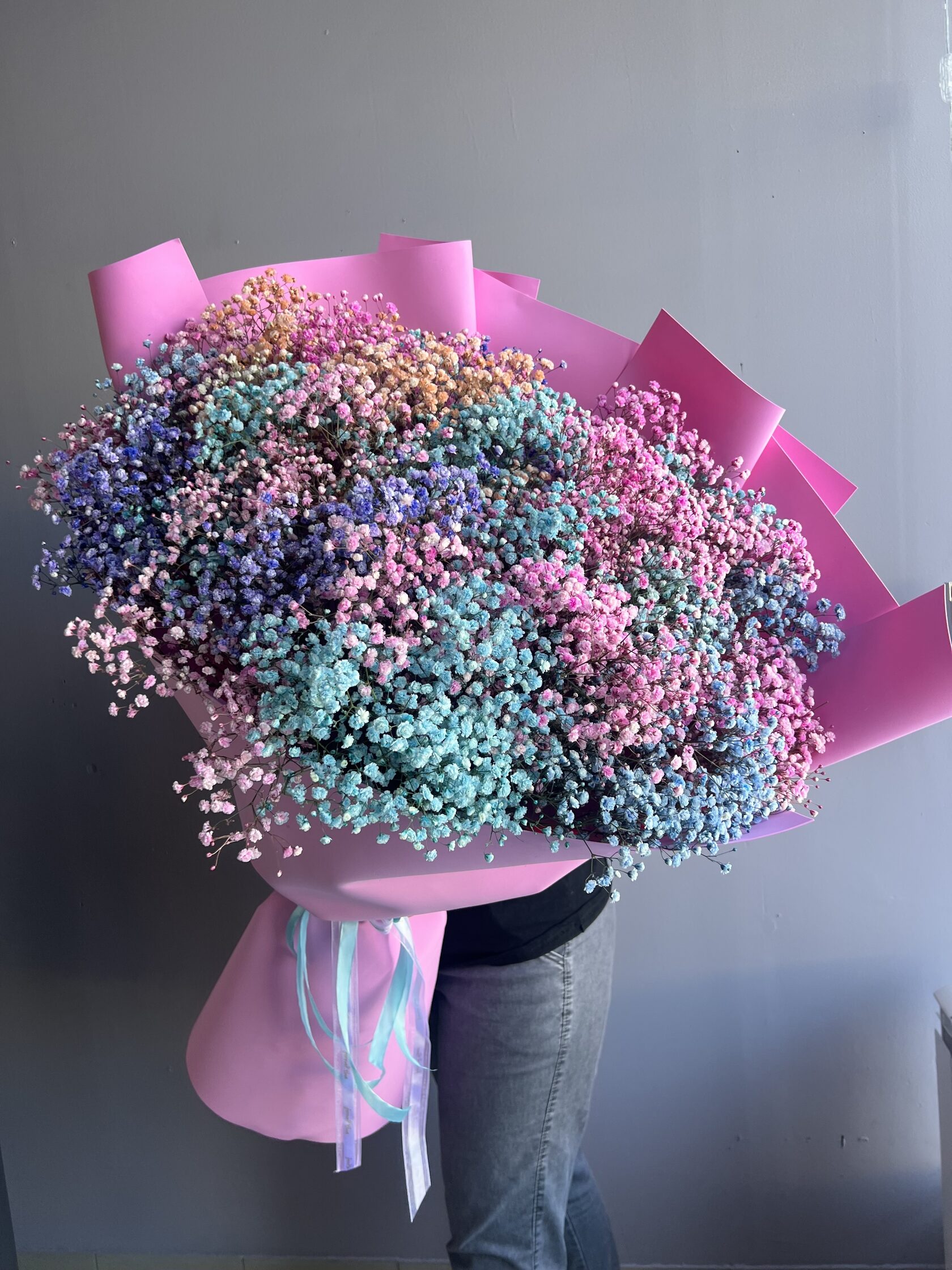 Авторский букет из гипсофилы №147