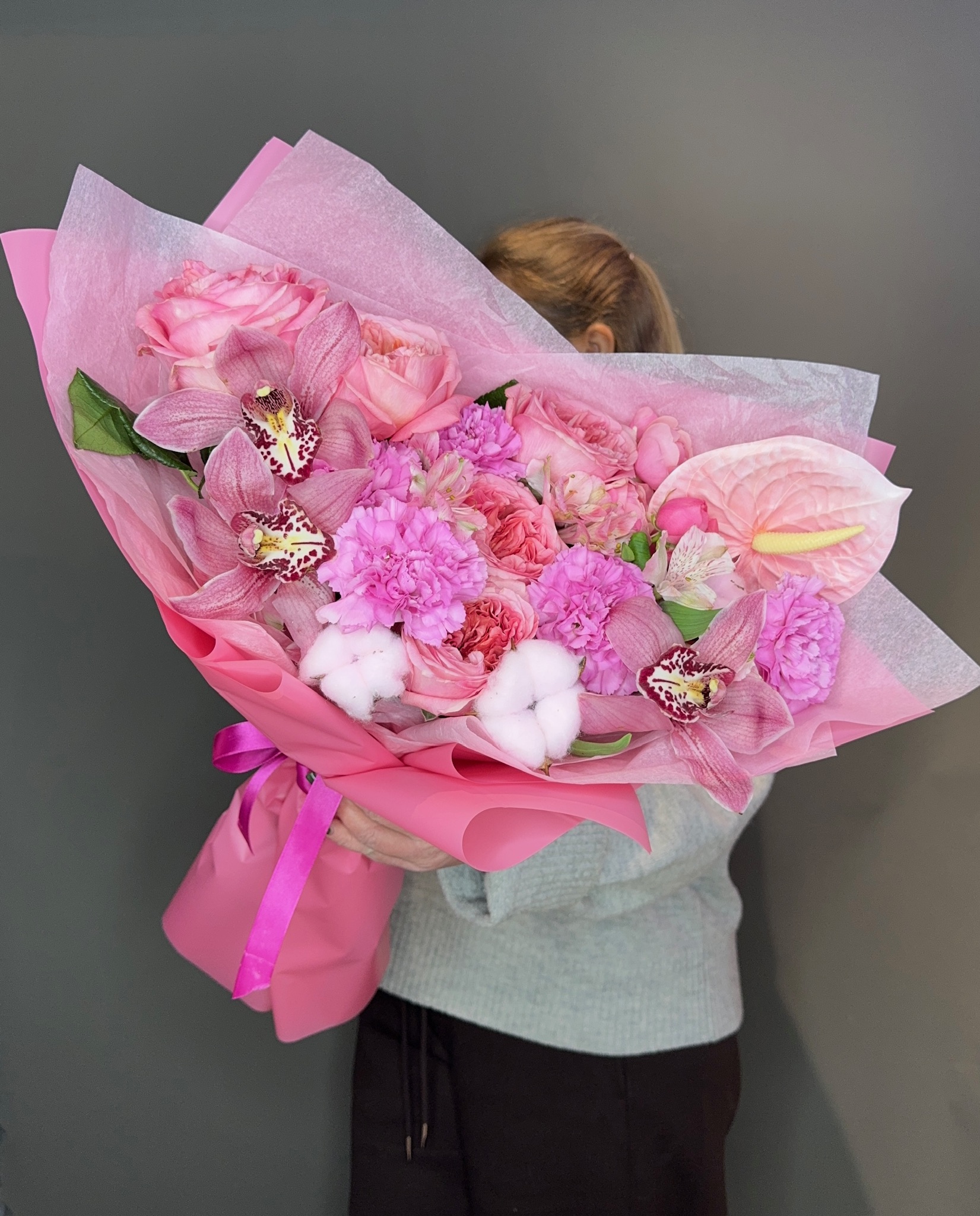 Авторский букет в розовых оттенках