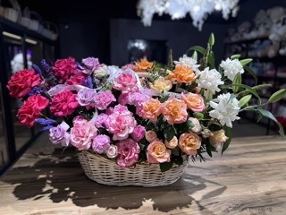 Большая цветочная корзина микс №1