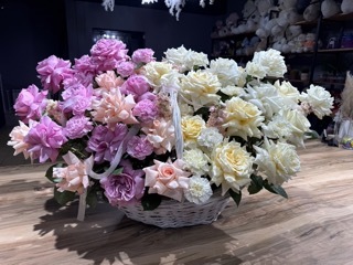 Большая цветочная корзина микс №3