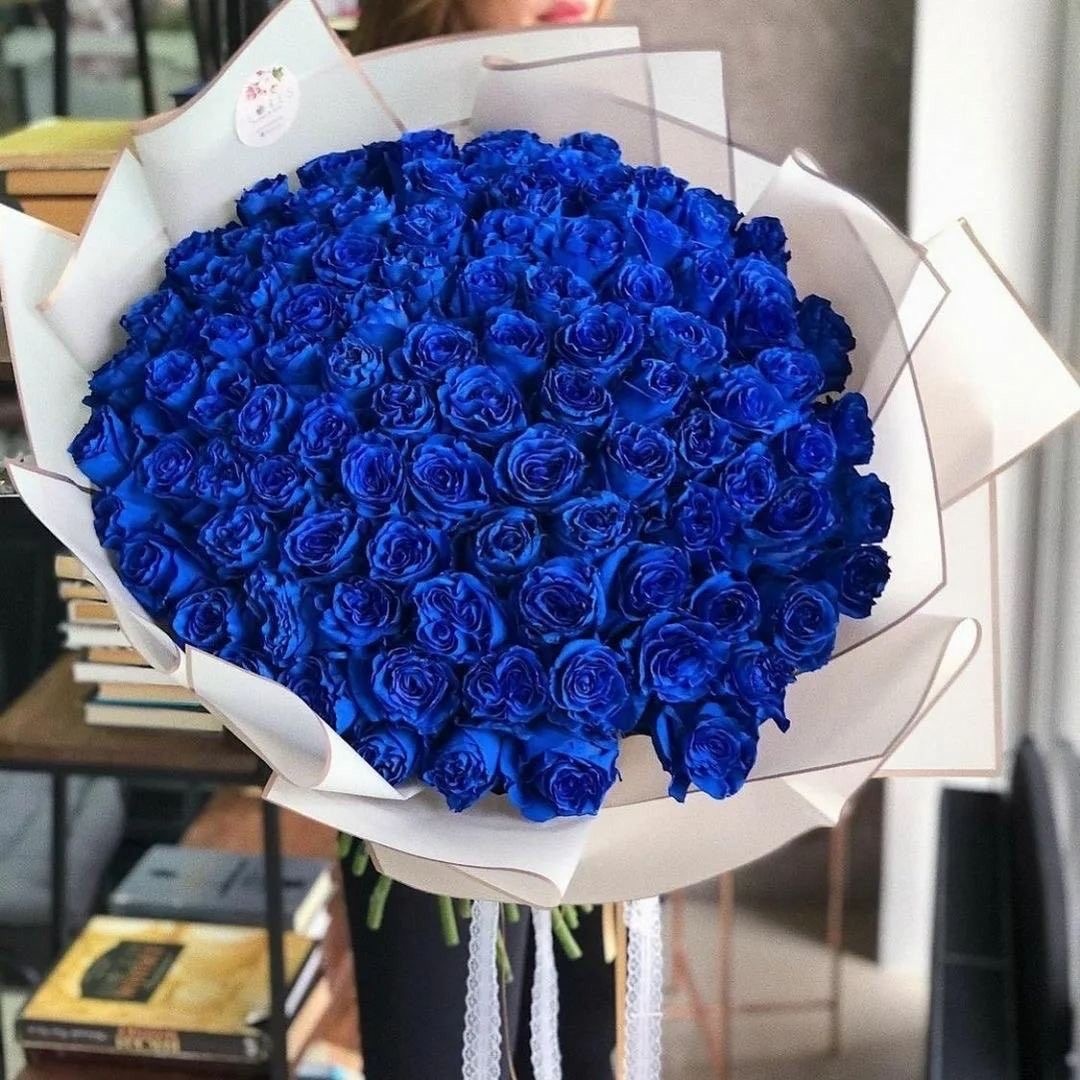 Букет из 101 синей розы №94
