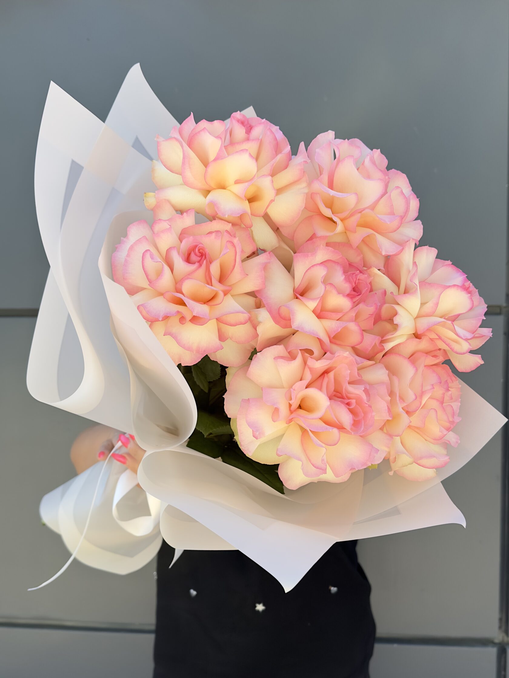 Букет из 7 французских роз №19