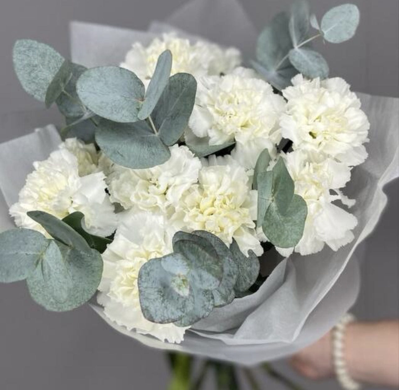 Букет из белых диантусов №161