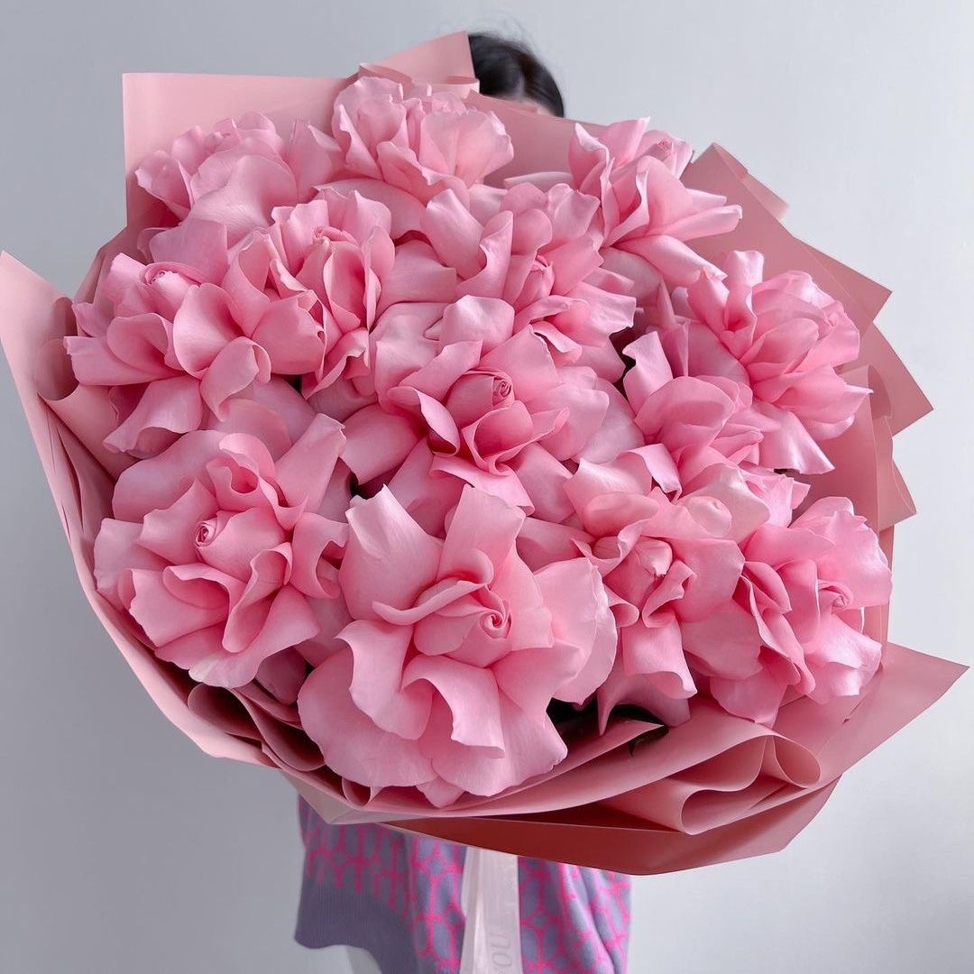 Букет из нежно-розовых французских роз №209