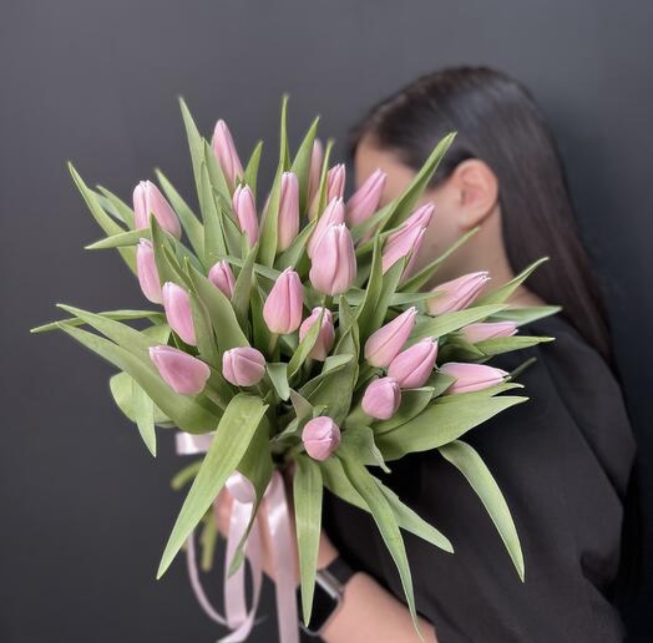 Букет из розовых тюльпанов №40