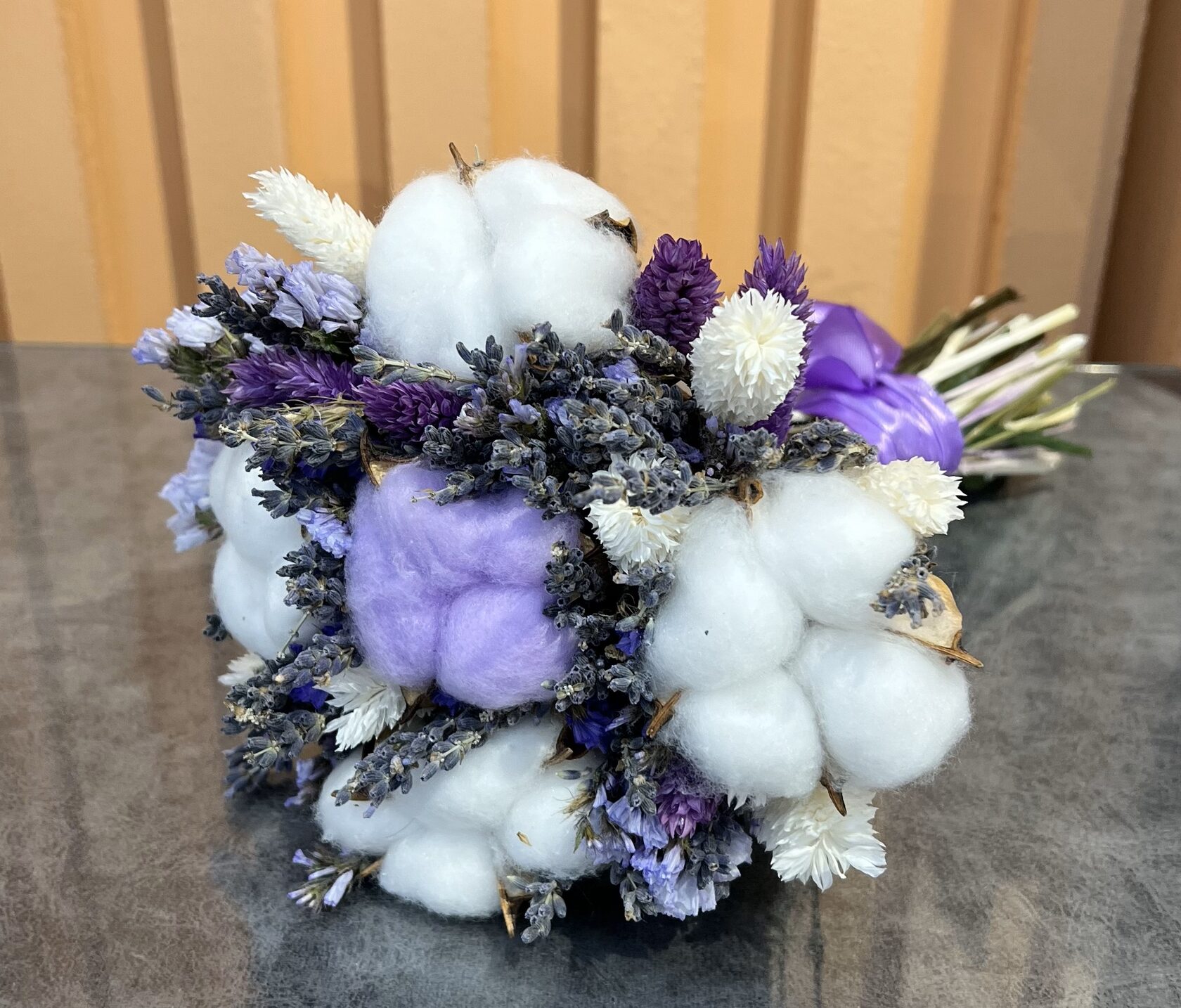 Букет из сухоцветов: небольшой букетик из сухоцветов с хлопком №31