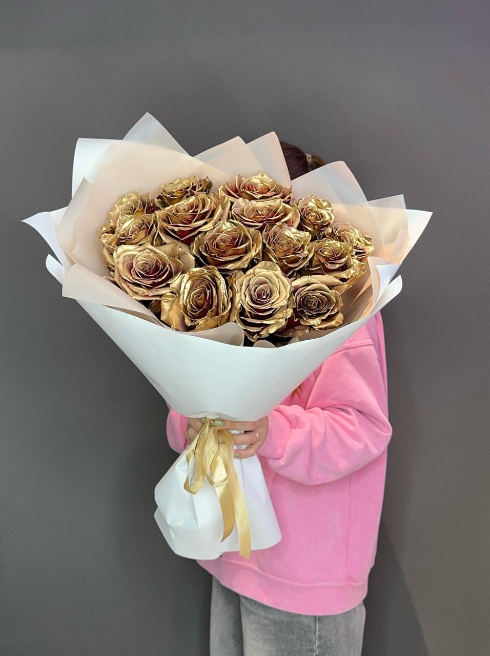 Букет из золотых роз