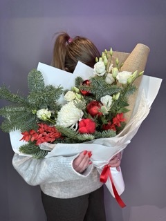 Букет с елочкой новогодний №4