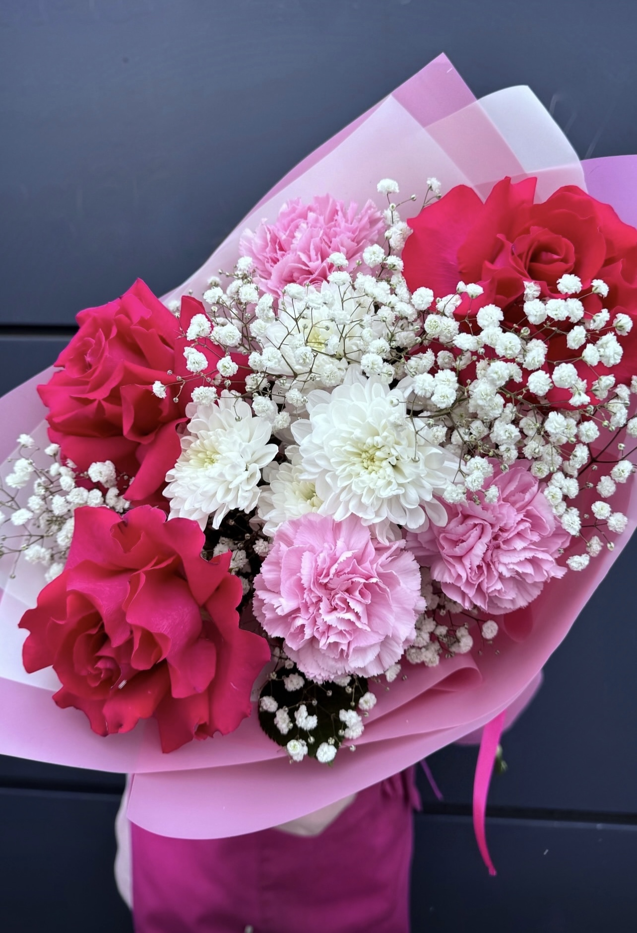 Букет с французскими розами №163