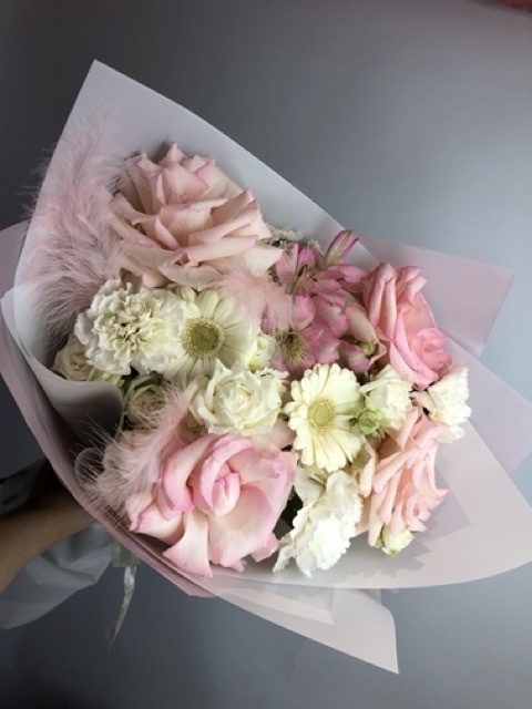 Букет с французскими розами и герберами №290