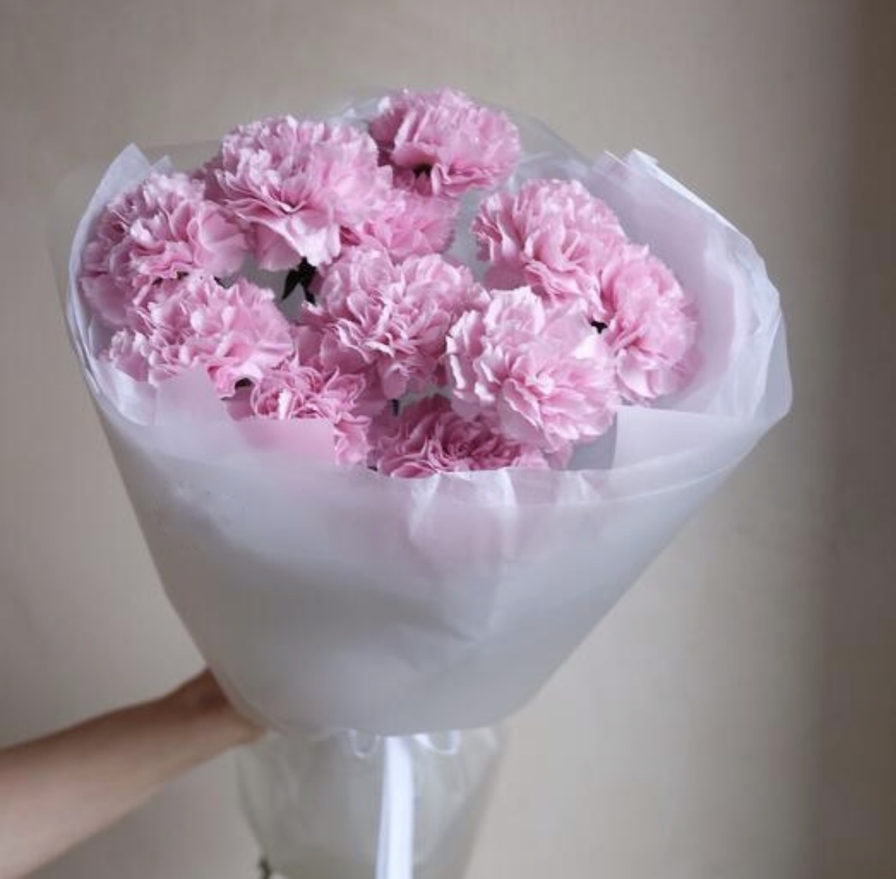 Букет с розовыми диантусами №166