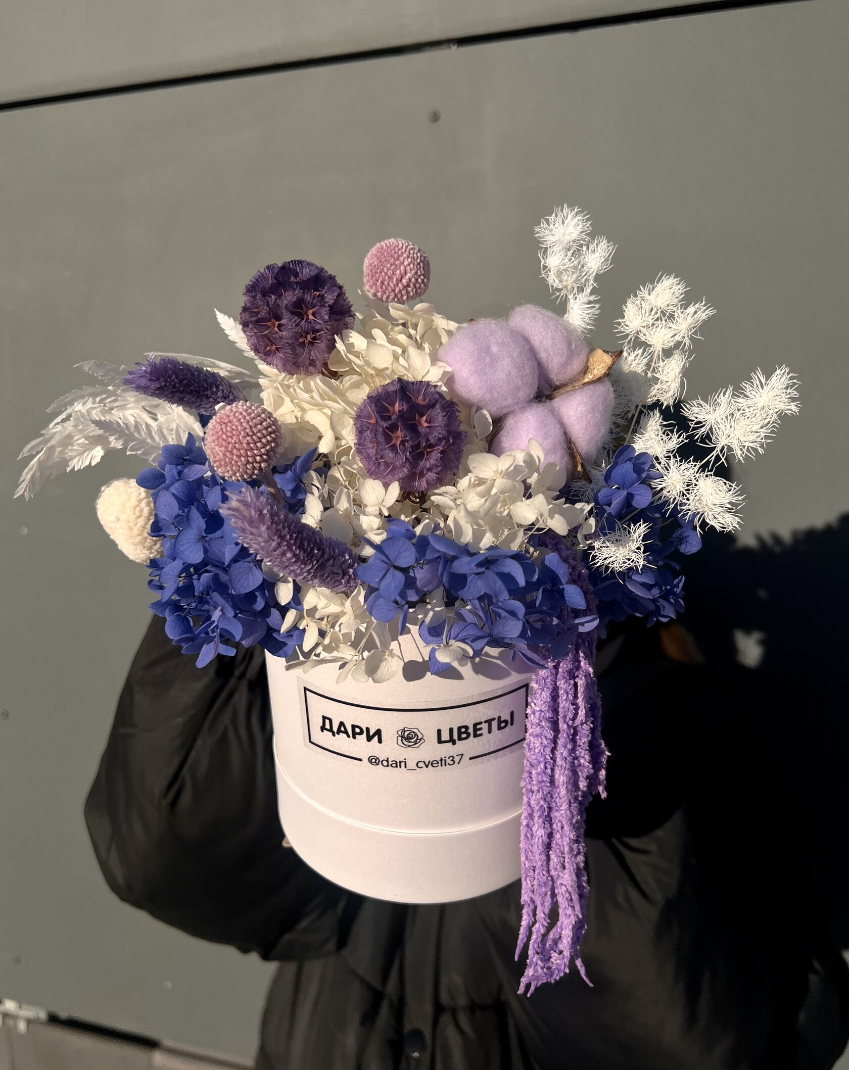 Композиция из сухоцветов: композиция из стабилизированных цветов №26