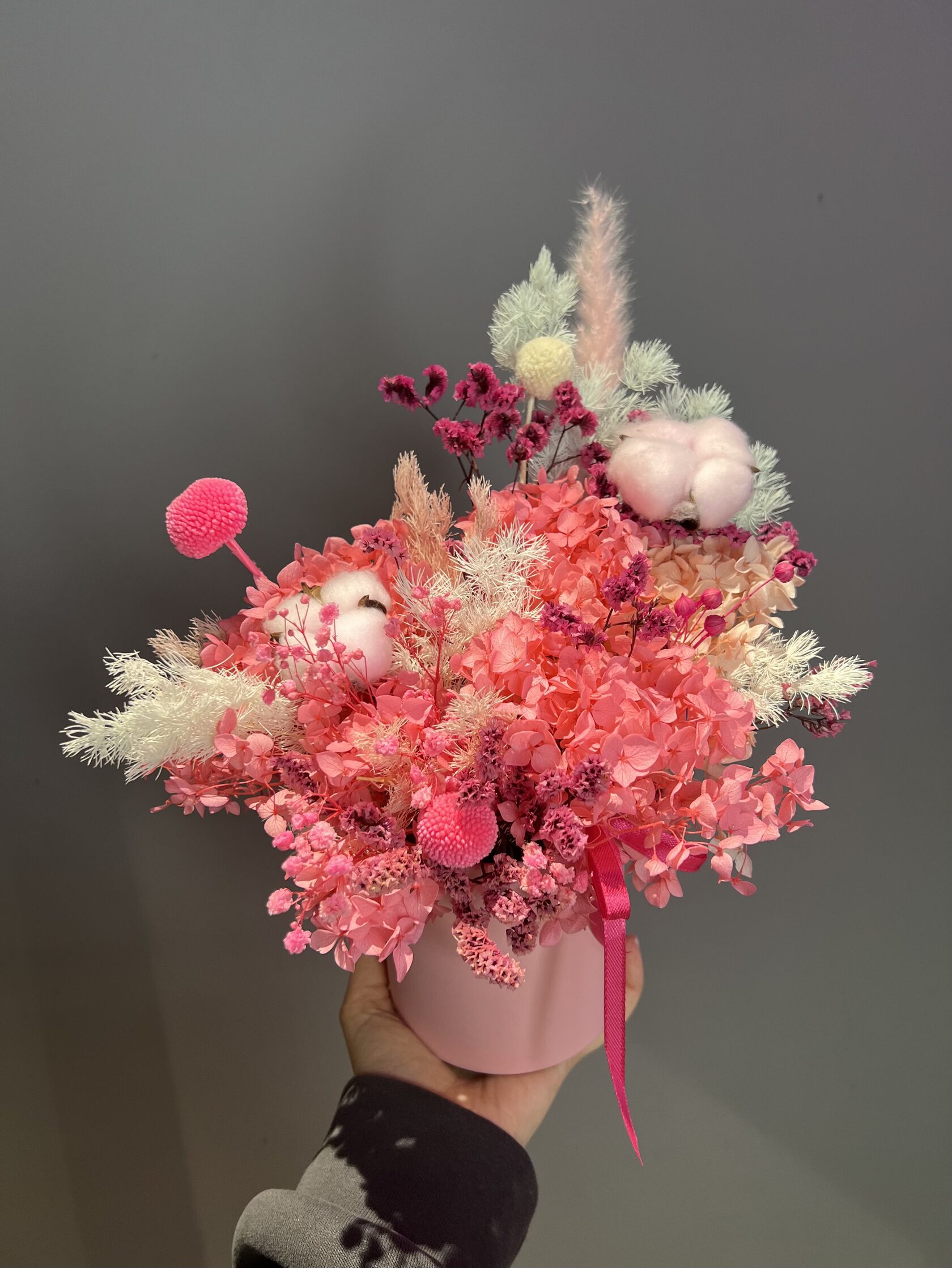 Композиция из сухоцветов: композиция с стабилизированными цветами №36