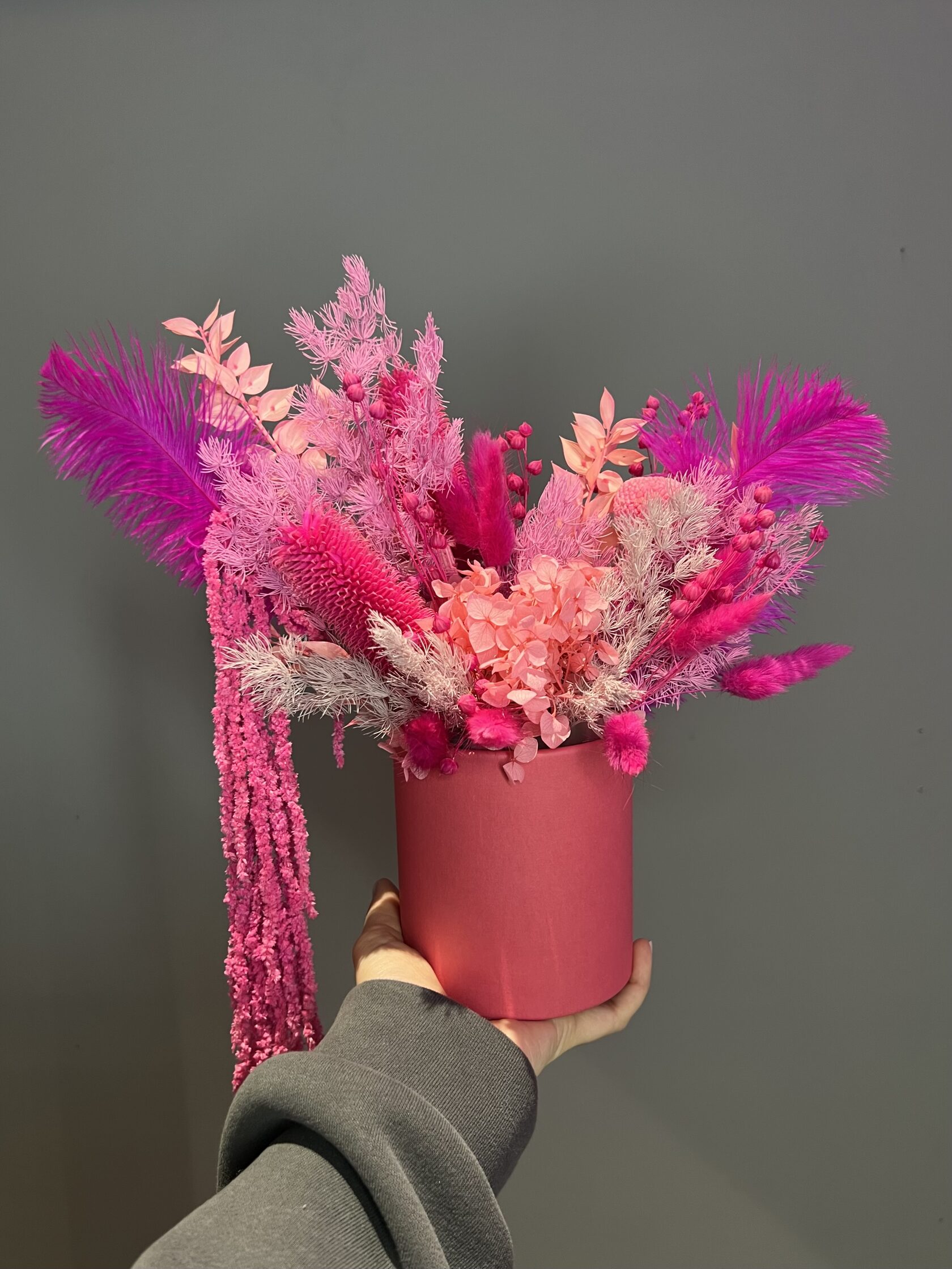 Композиция из сухоцветов: композиция с стабилизированными цветами №38