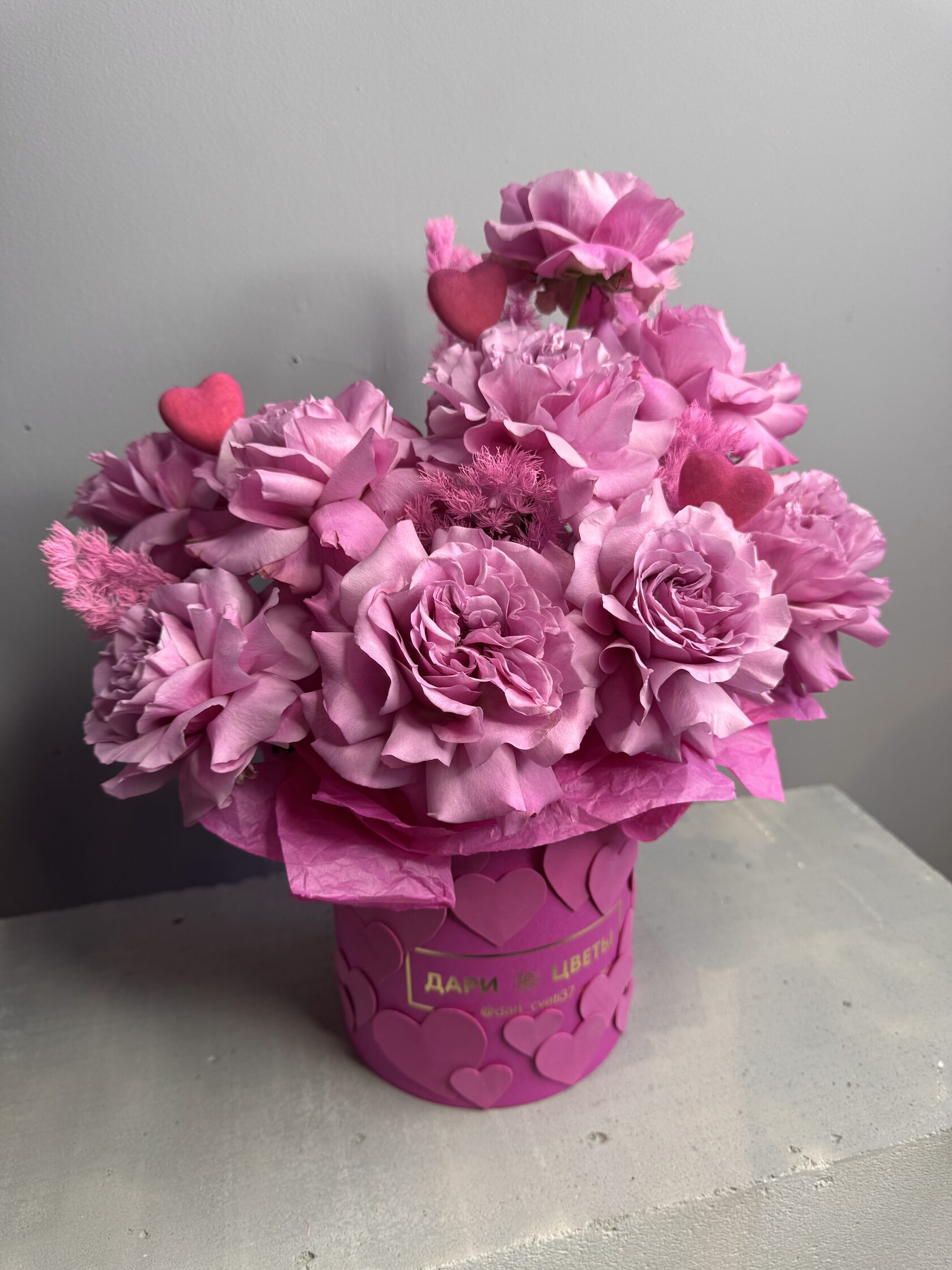 Коробка с французскими розами №116