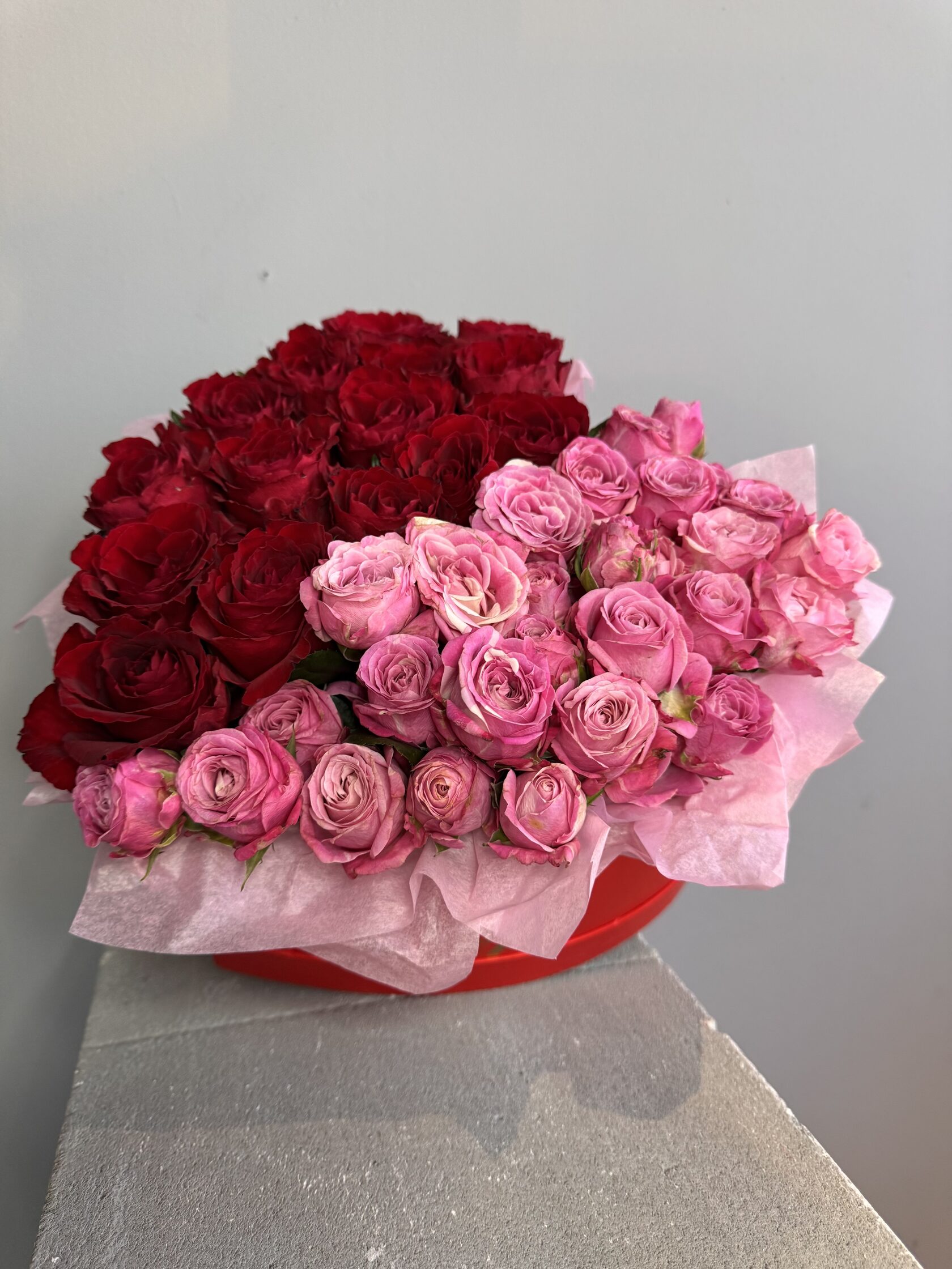 Коробка-сердце с розами №115