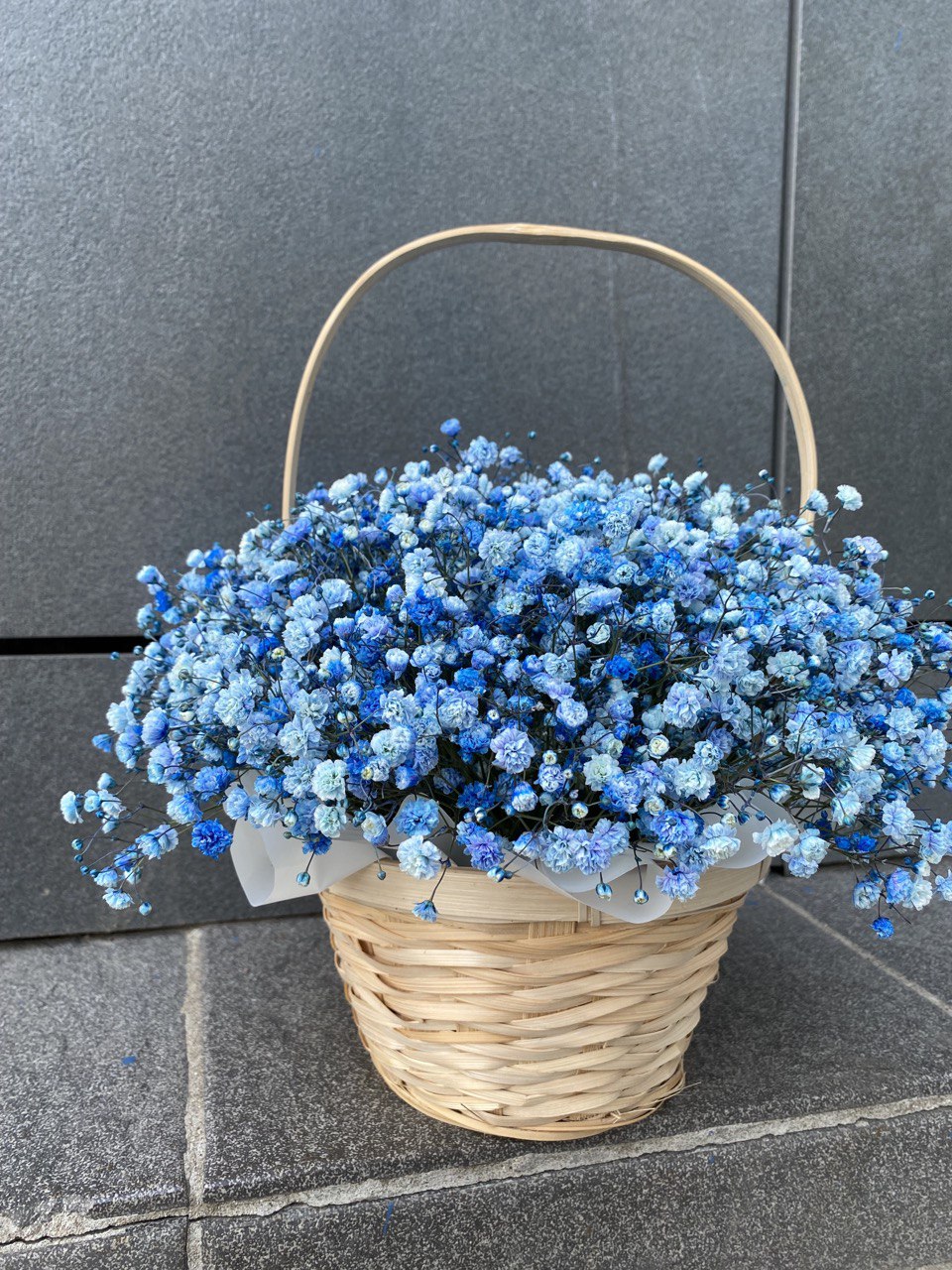 Корзиночка с гипсофилой №17