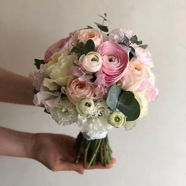 Свадебный букет с ранункулюсами №84