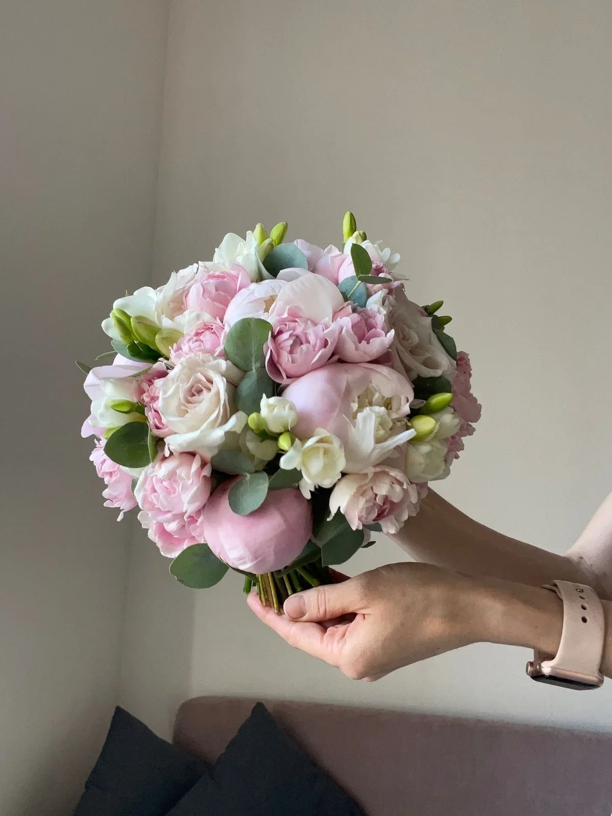 Свадебный букет с пионами №85