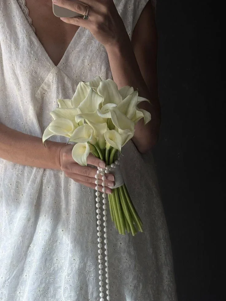 Свадебный букет невесты из нежных калл №64