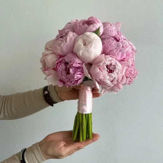 Свадебный букет с пионами №82