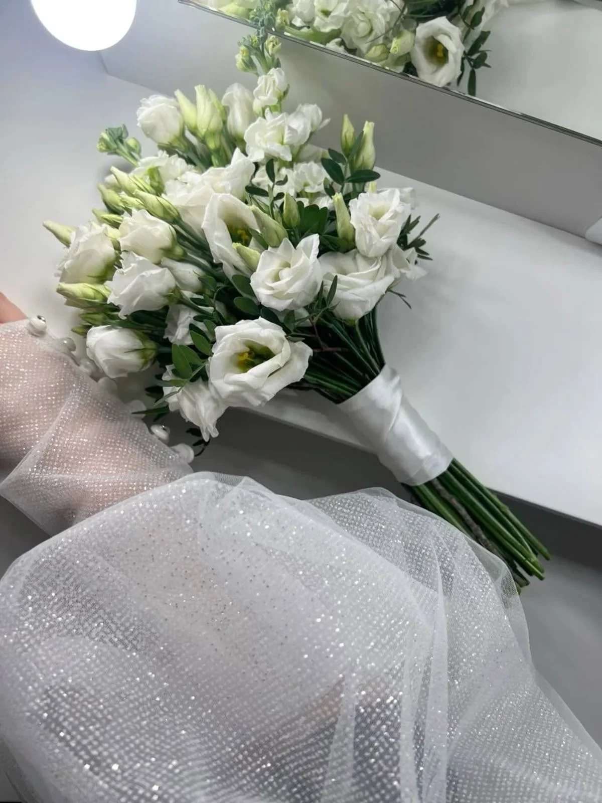 Свадебный букет с эустомой №70