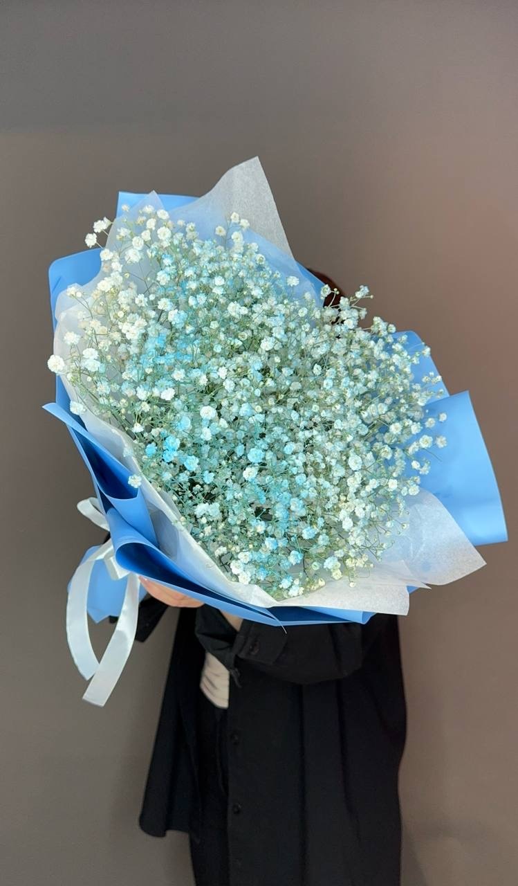 Монобукет из гипсофилы