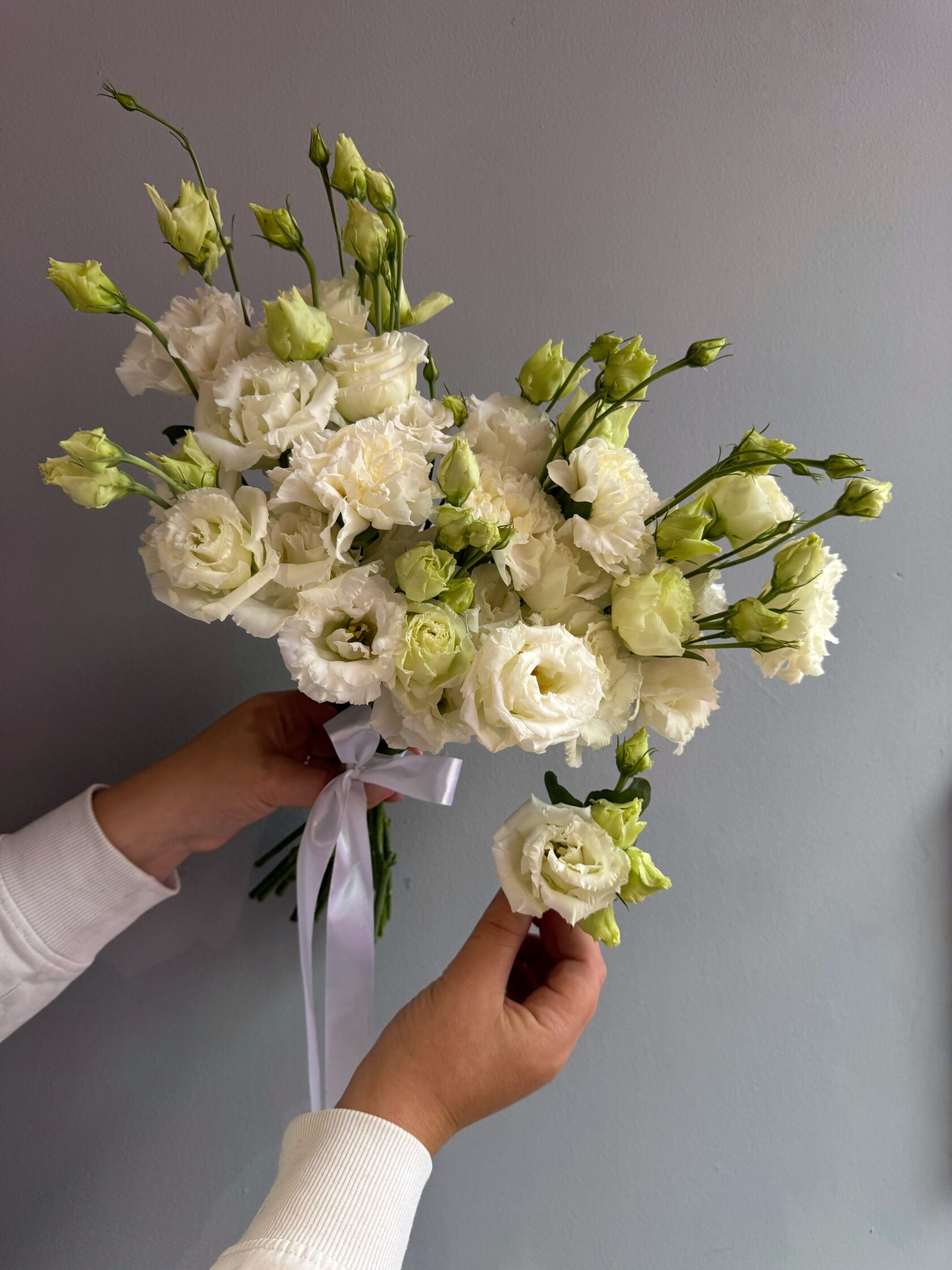 Свадебная пара из эустомы №7