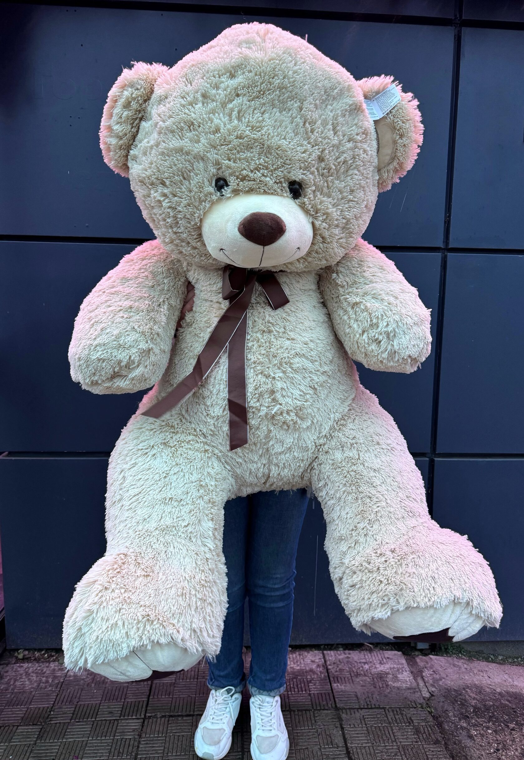 Мягкая игрушка медведь кремовый150 см №3