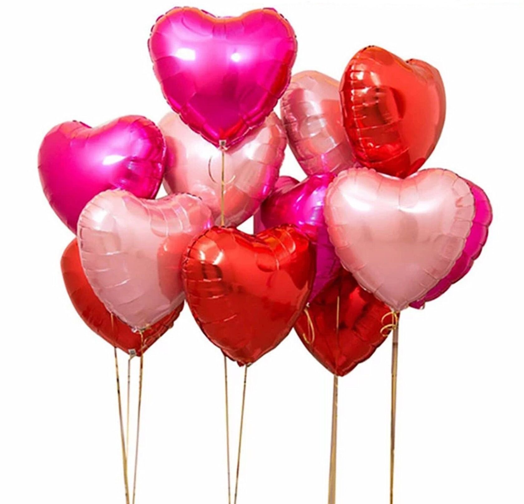 Набор из 12 шаров-сердечек №10