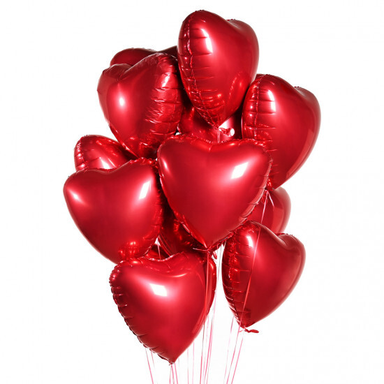 Набор из 15 шаров-сердечек №11