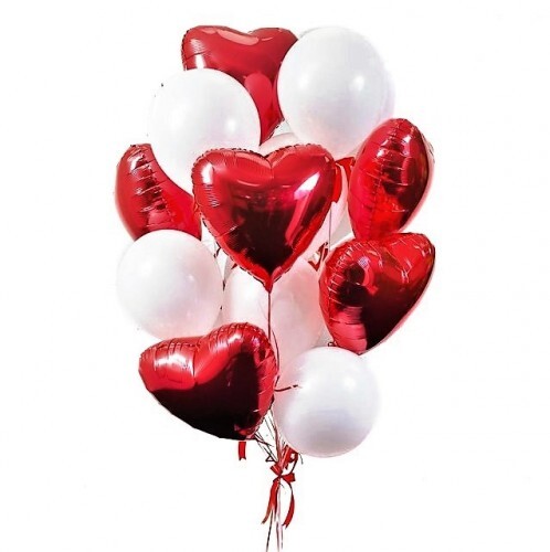 Набор из 15 шаров-сердечек №13