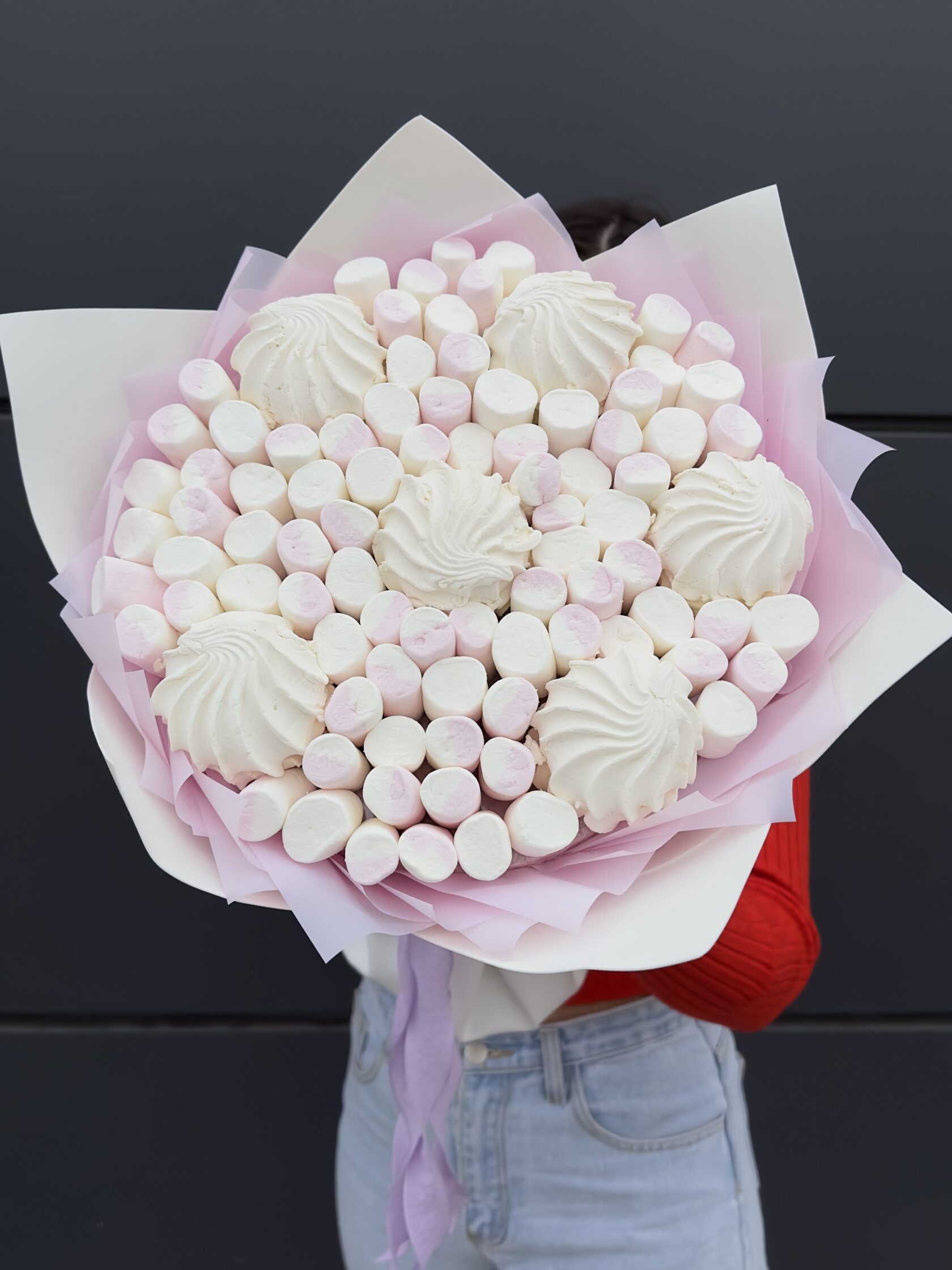 Сладкий букет из маршмеллоу и зефира №1